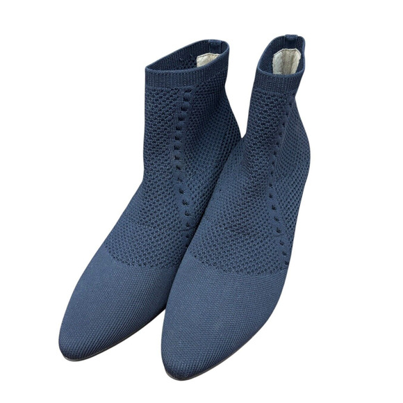 Eileen Fisher Black Stretch Knit Sock Booties Womens Size 9 - Picture 1 of 8